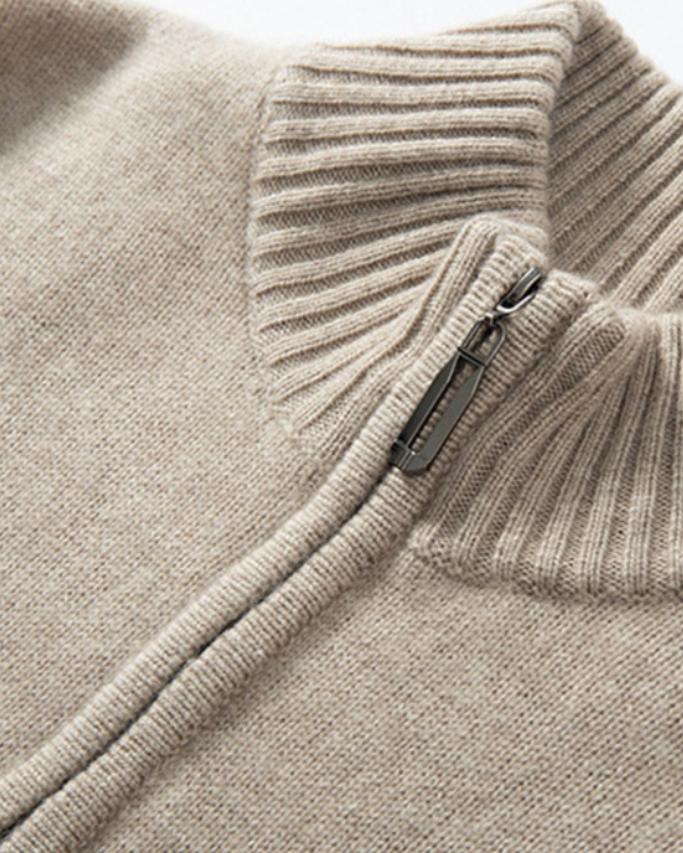 Davinci - Kaschmir Pullover mit Reißverschluss