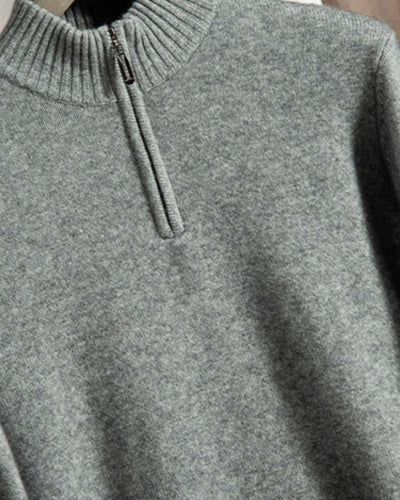 Davinci - Kaschmir Pullover mit Reißverschluss