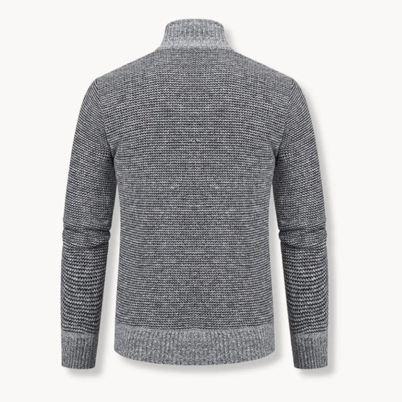 Herren Jacquard Strickpullover mit eleganten Details, ideal für alle Jahreszeiten.