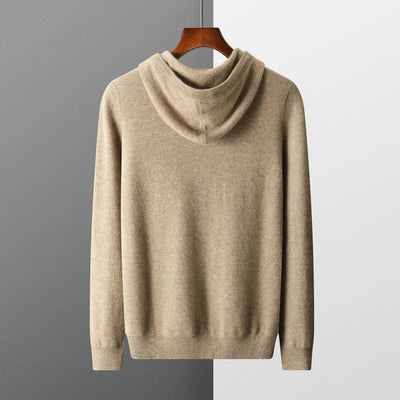 Herren Kapuzenpullover aus Kaschmir, weich, luxuriös, perfekt für Freizeit und Komfort.