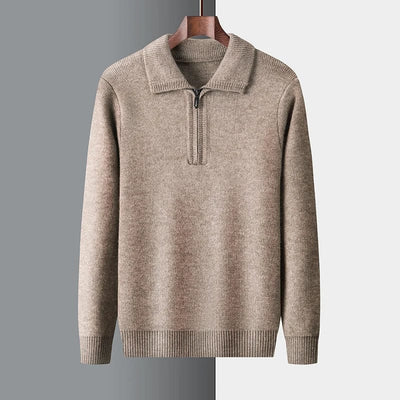 Herren Kashmir Pullover mit langen Ärmeln, warm und komfortabel für kalte Tage.