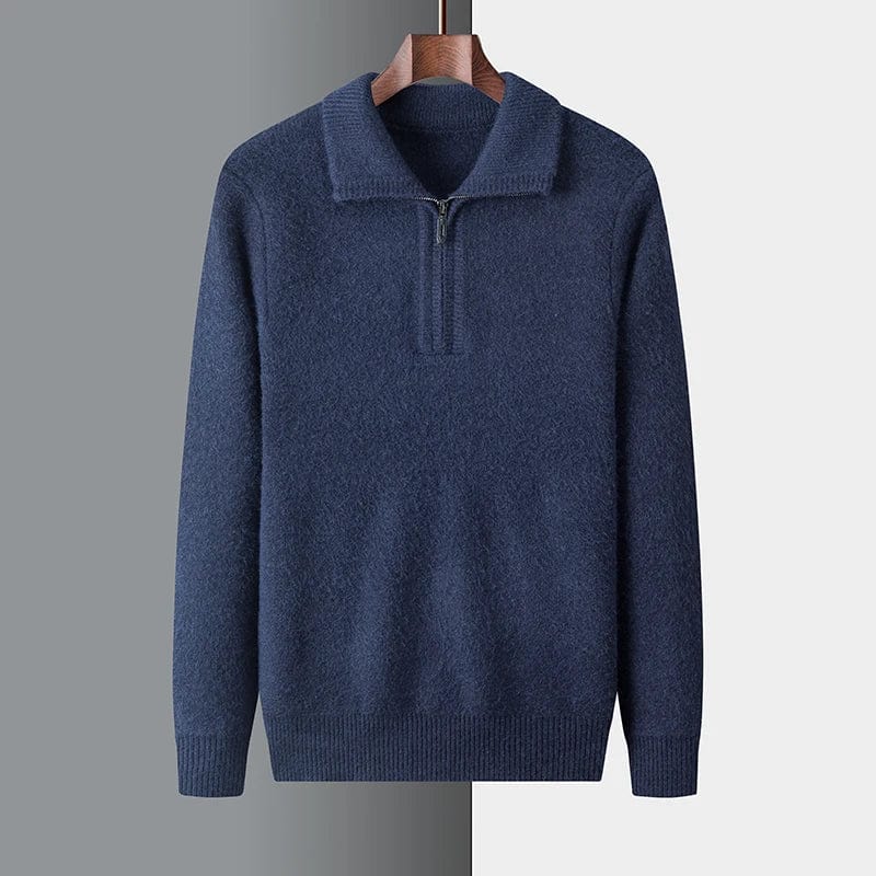 Herren Kashmir Pullover mit langen Ärmeln, warm und komfortabel für kalte Tage.