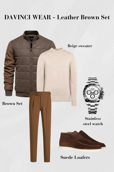 Davinci™ - Leather Brown Set