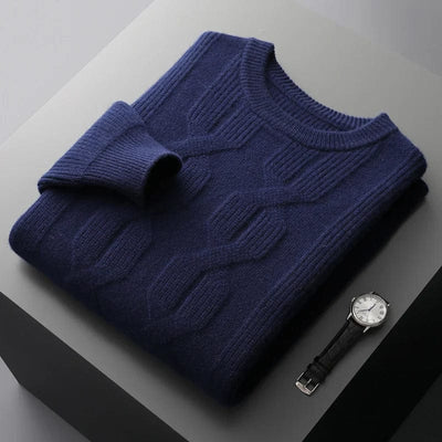 Davinci - Kaschmir Pullover mit Zopfmuster