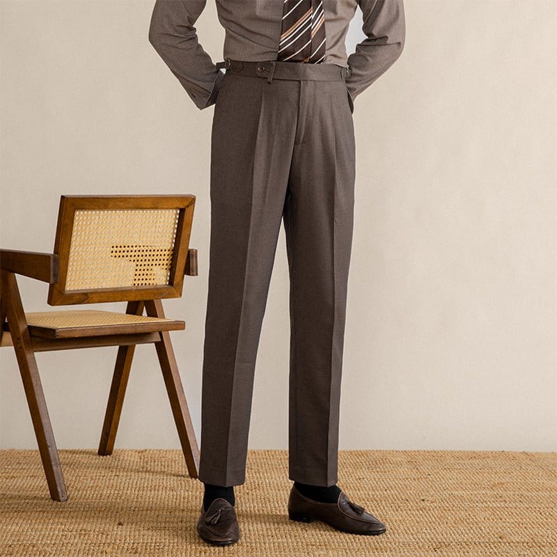 Davinci - Brunello Herringbone Trousers