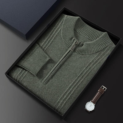 men's-wool-sweater-with-zipper-model-presents-noble-and-timeless-design