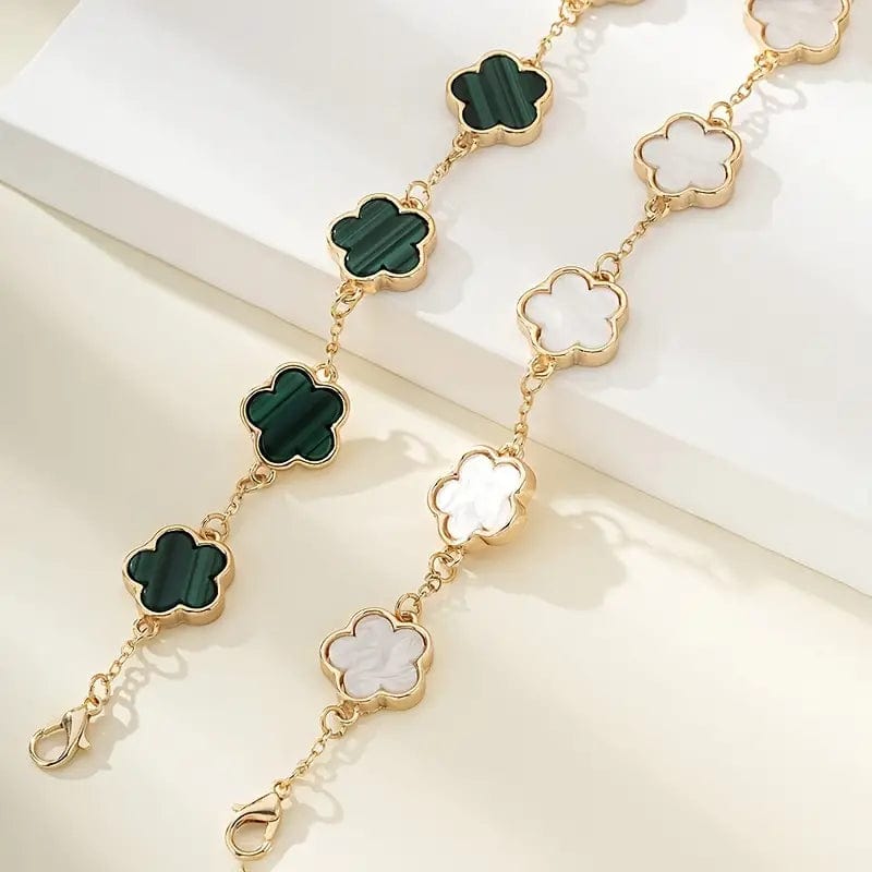 cloverleaf-bracelet-and-necklace-for-ladies-with-gemstone-jewelry-classical-and-elegant