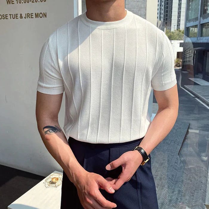 men's-white-short-sleeve-knit-shirt-with-round-neck-and-elegant-ribbed-design