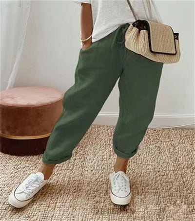 casual-lightweight-harem-pants-with-abstract-pattern-elastic-waist-summer-outfit"