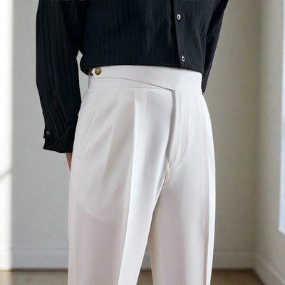 Davinci - Pleated trousers with double button