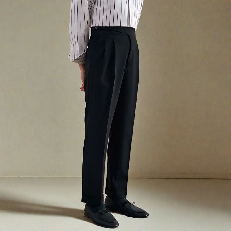 Davinci - Pleated trousers with double button