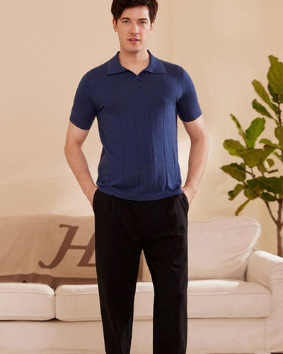 Davinci - Cashmere Polo Blue