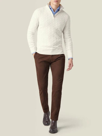 men's-white-cable-knit-sweater-with-half-zip-elegant-design-and-classic-silhouette-for-upscale-style