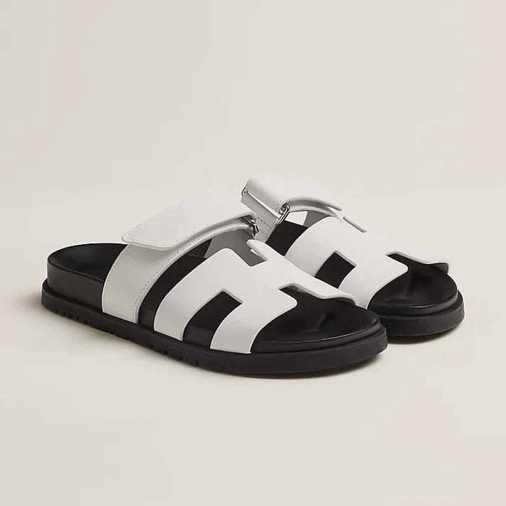 unisex-white-luxury-leather-sandals-in-sublime-design-double-strap-classic-elegant-emanates