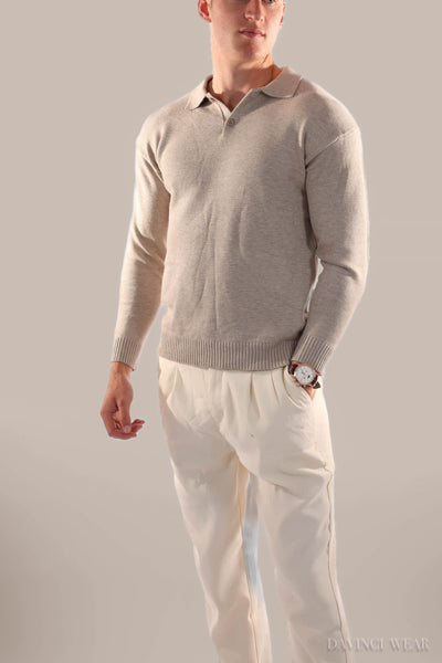 Davinci - Long sleeve polo shirt