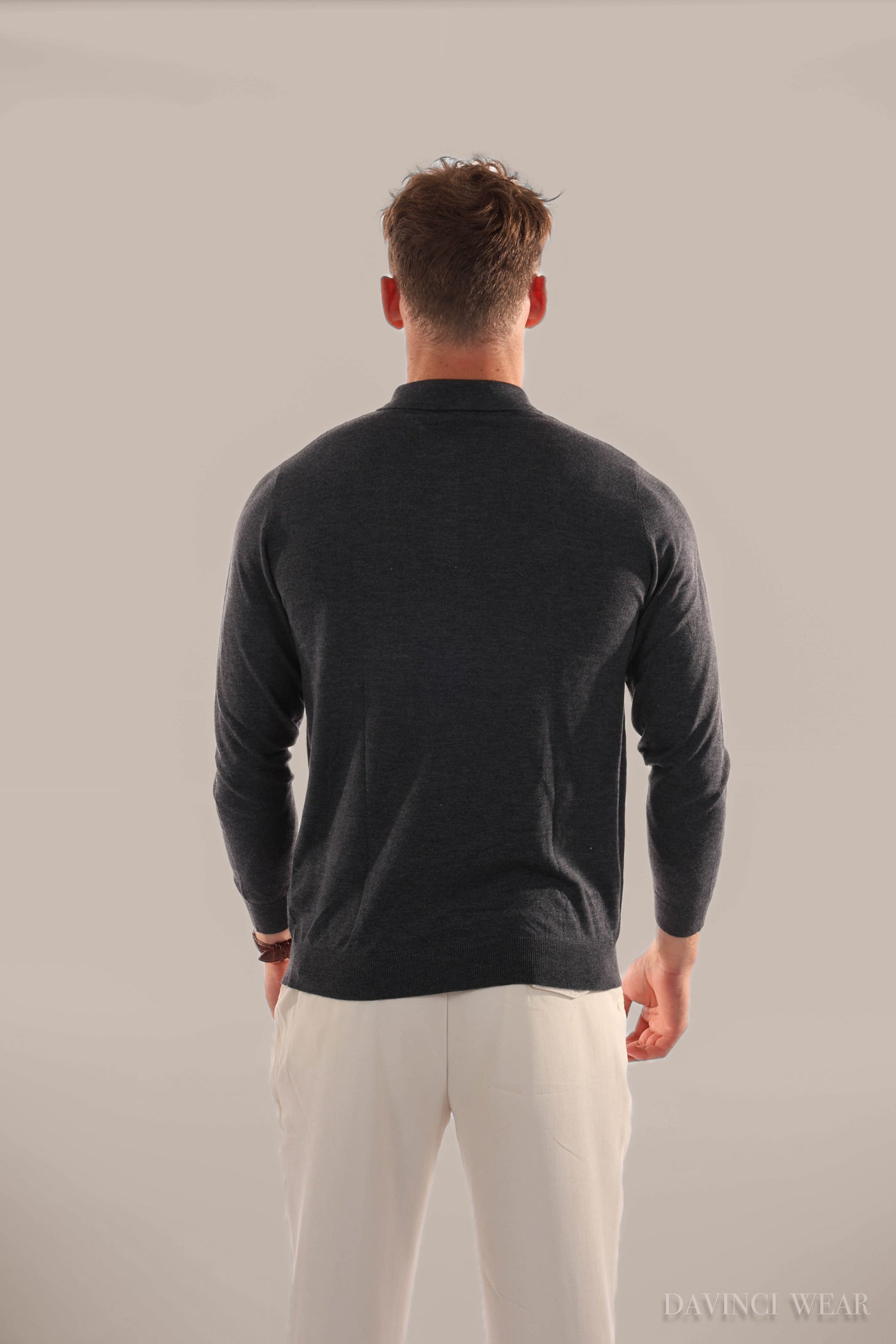 Davinci - Long sleeve polo shirt