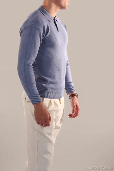 Davinci - Long sleeve polo shirt