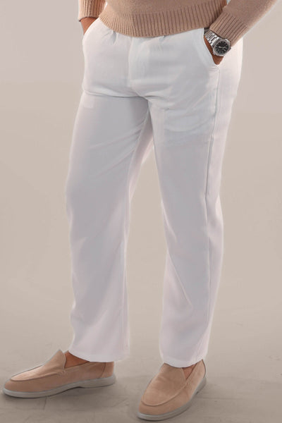 men's-white-linen-pants-with-straight-cut-elastic-waist-classic-summer-clothes