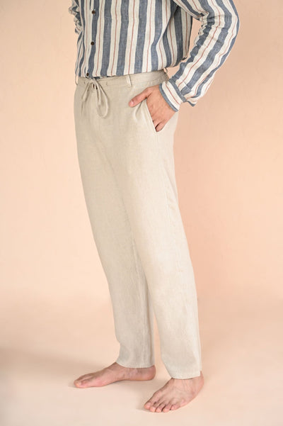 Davinci linen trousers (beige)