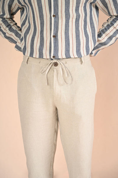 Davinci linen trousers (beige)