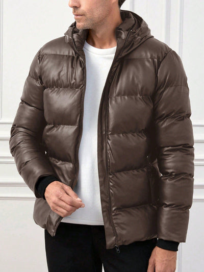 Men's-dark-brown-puffer-jacket-with-zipper-and-high-insulation-for-cold-winter-days