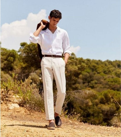 men's-linen-shirt-with-open-collar-and-sunglasses-timeless-summer-look