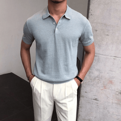 Men's-light-blue-samba-polo-shirt-vintage-inspired-style-classic-fit