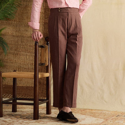 men's-coffee-high-waisted-pants-with-double-button-fastening-and-timeless-silhouette