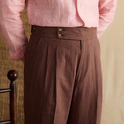 men's-coffee-high-waisted-pants-with-double-button-fastening-and-timeless-silhouette