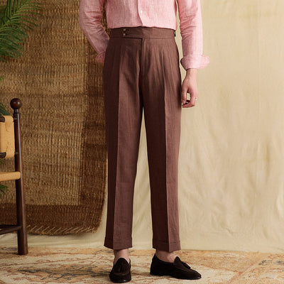 men's-coffee-high-waisted-pants-with-double-button-fastening-and-timeless-silhouette