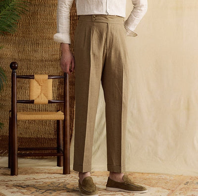 men's-camel-high-waisted-pants-with-double-button-fastening-and-timeless-silhouette