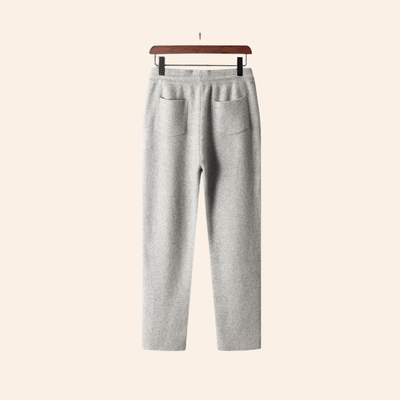 Men's light gray sweatpants-with-drawstring-and-classic-design