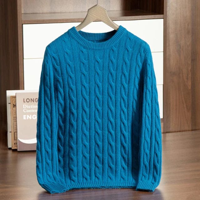 men's-sweater-with-cable-pattern-in-blue-classic-design-wool-blend