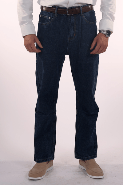 Davinci - Pantalon en jean droit foncé