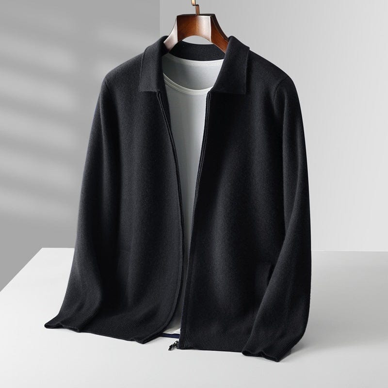 cardigan-homme-indémodable-avec-fermeture-éclair-classique-style-maille