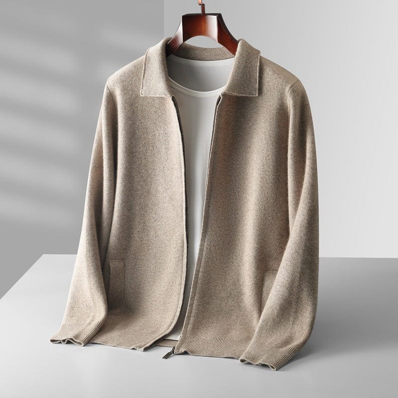 cardigan-homme-indémodable-avec-fermeture-éclair-classique-style-maille