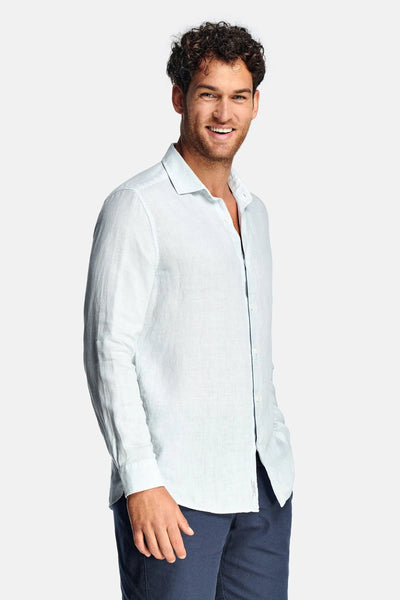 homme-chemise-de-lin-blanc-style-classique-modèle-expire-l'élégance