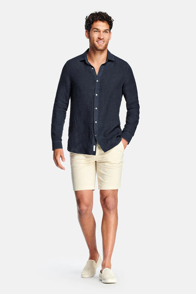 chemise en lin pour homme-coupe-classique-et-boutonnage-élégant-et-aéré