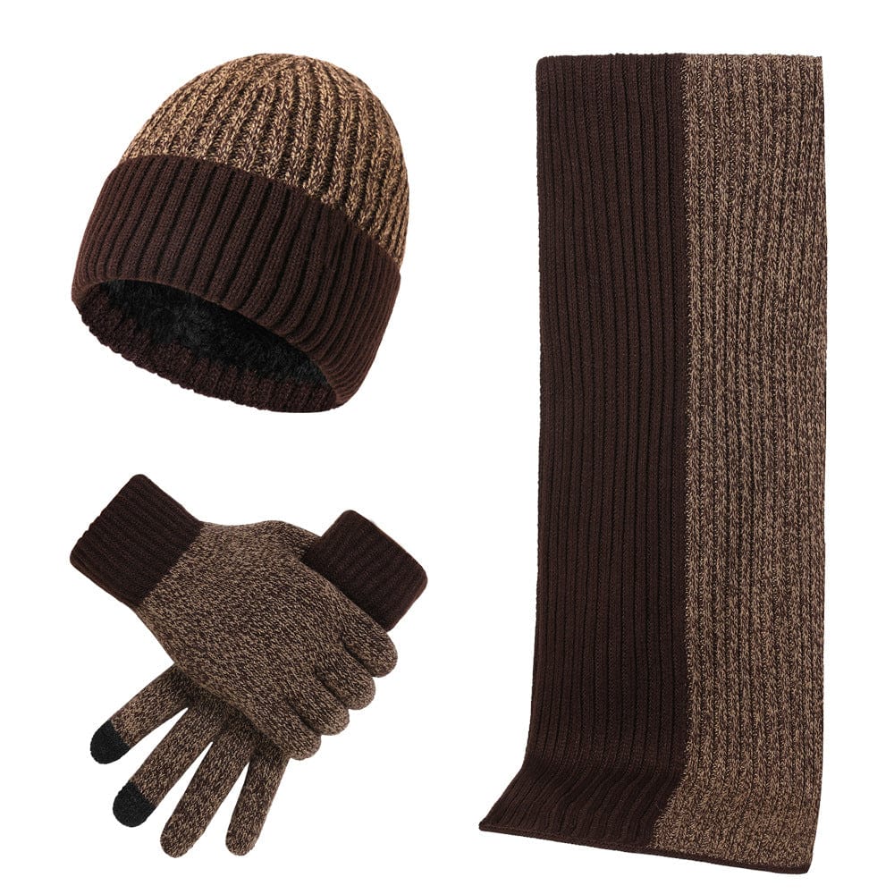 casquette-homme-gants-et-écharpe-set-design-classique-tricoté