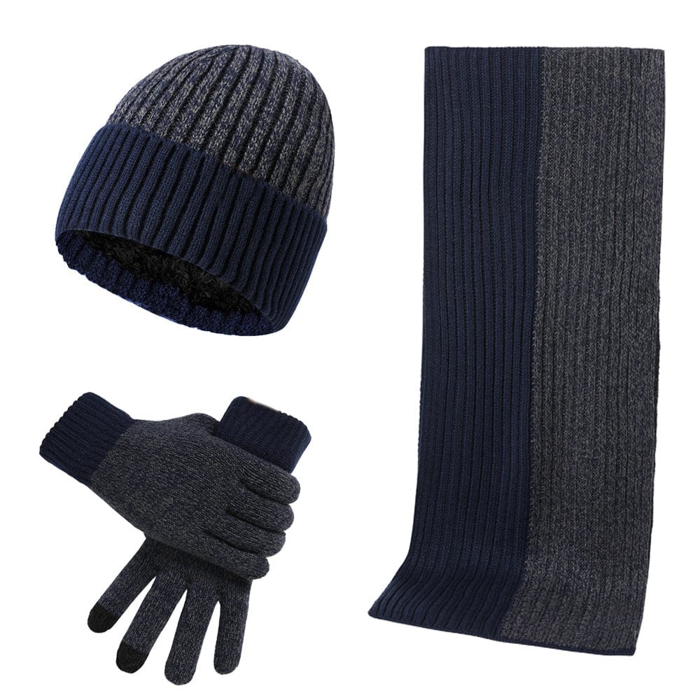 casquette-homme-gants-et-écharpe-set-design-classique-tricoté