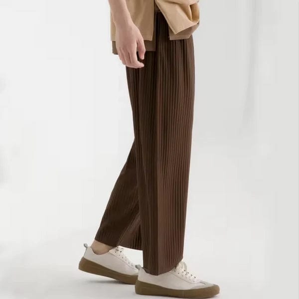 Hommes-marron-pantalon à côtes-avec-coupe-libre-et-silhouette-moderne-élégant-style.