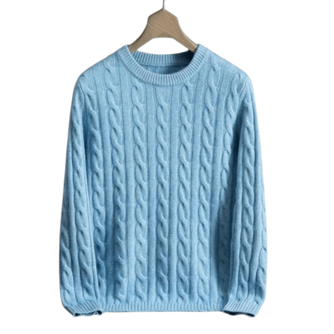 pull-over-homme-torsadé-bleu-clair-design-classique-mélange-de-la- laine