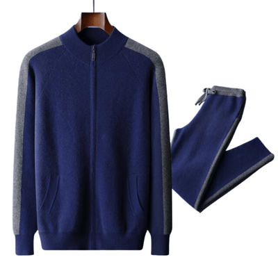 heren-navy-gebreid-pak-met-ritsvest-en-trekkoord-broek-klassiek-design